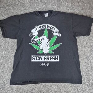 Shaka Wear Heavyweight T-Shirt Mens 3XL Black Smoke Weed Stay Fresh Kush Life